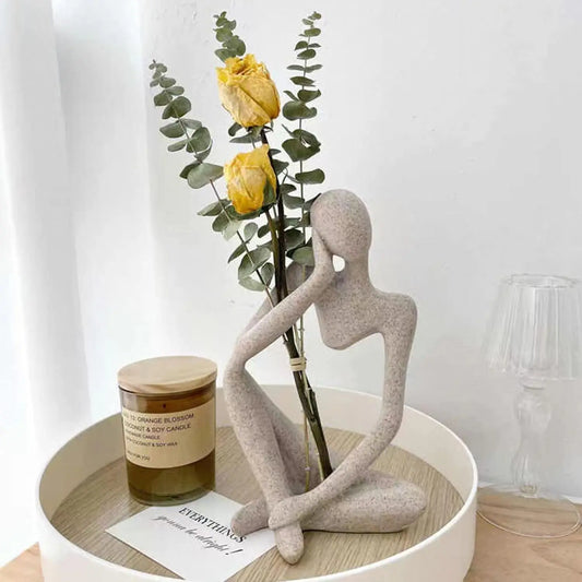 Abstract Thinker Sculpture Decor